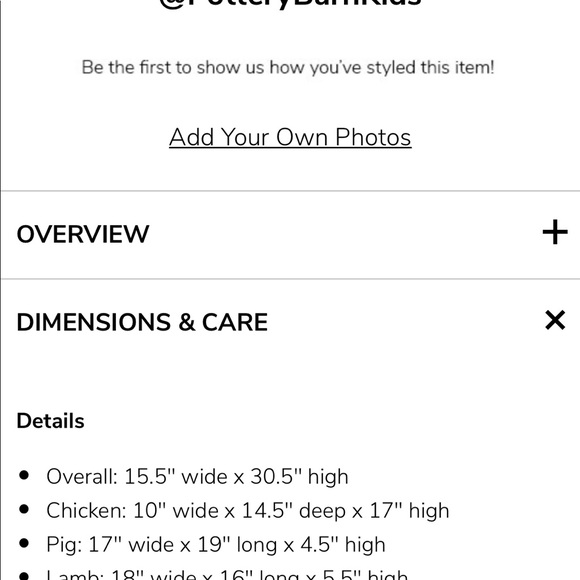 Pottery Barn Kids Other Copy Pottery Barn Kids Plush Jumbo Farm